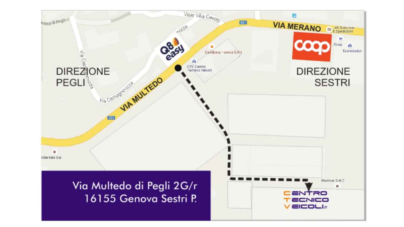 Centro Tecnico Veicoli Genova - Mappa